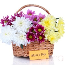 MOMâ€™S DAY FLOWERS BASKET (Regular)